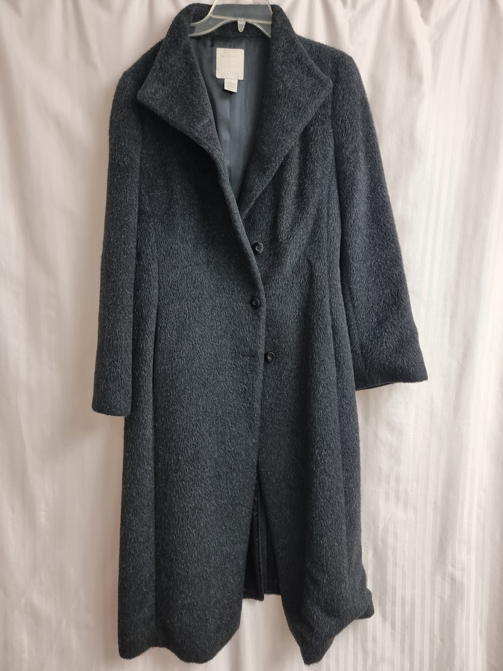 J. Jill Dark Charcoal Wool-Blend Pea Coat